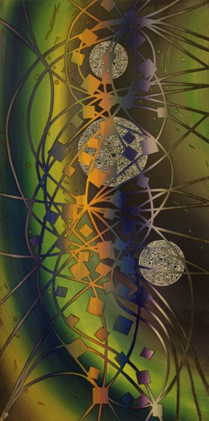 Painting titled "orbital-2.jpg" by Alain Yerly, Original Artwork, Acrylic