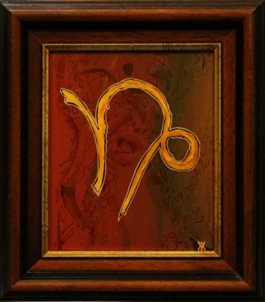 Peinture intitulée "capricorne.jpg" par Alain Yerly, Œuvre d'art originale, Acrylique