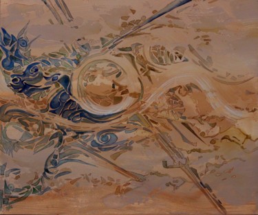 Peinture intitulée "de-sable-et-deau-2.…" par Alain Yerly, Œuvre d'art originale, Acrylique