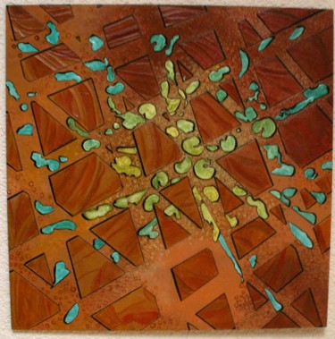 Painting titled "orange citron vert.…" by Alain Yerly, Original Artwork, Other