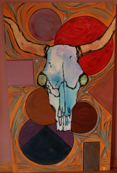 Peinture intitulée "vache.jpg" par Alain Yerly, Œuvre d'art originale, Acrylique