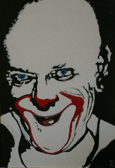 Painting titled "clown1a.jpg" by Alain Yerly, Original Artwork, Enamel