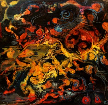 Peinture intitulée "sfannees1970.jpg" par Alain Yerly, Œuvre d'art originale, Acrylique