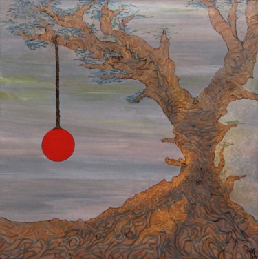 Painting titled "le-pendule.jpg" by Alain Yerly, Original Artwork, Acrylic