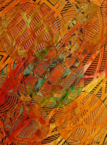 Peinture intitulée "satori-1.jpg" par Alain Yerly, Œuvre d'art originale, Acrylique