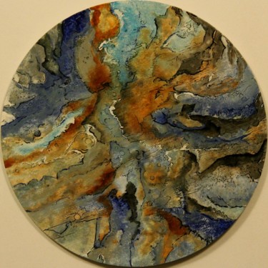 Pittura intitolato "Fond rond 0.1" da Alain Yerly, Opera d'arte originale, Acrilico