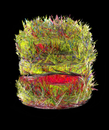 Digital Arts titled "Veggie Burger" by Alain Bali, Original Artwork, Digital Painting