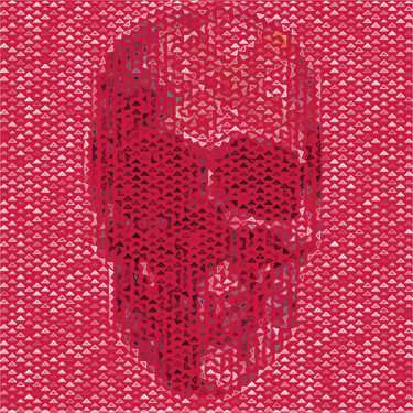 Digital Arts titled "Skull with Band Aid…" by Alain Bali, Original Artwork, Digital Painting