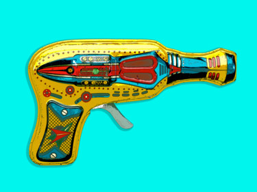 Digital Arts titled "Laser Gun Toy" by Alain Bali, Original Artwork, 2D Digital Work