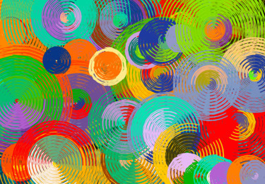 Digital Arts titled "Color Palette" by Alain Bali, Original Artwork, Digital Painting