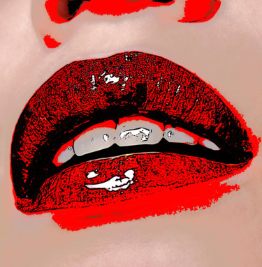 Digital Arts titled "Lips" by Alain Bali, Original Artwork, 2D Digital Work