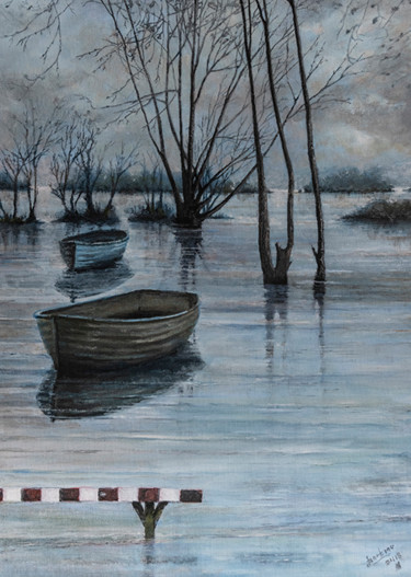 Malerei mit dem Titel "Désordres" von Alain Barbance, Original-Kunstwerk, Öl