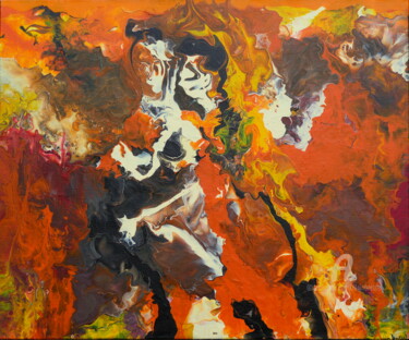 Malerei mit dem Titel "Sur un air de tango…" von Alain Boissel, Original-Kunstwerk, Acryl