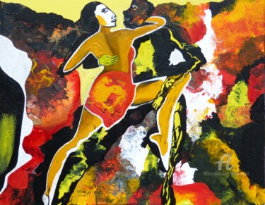 Tango Peinture intitulée "Tango" par Alain Boissel, Œuvre d'art originale, Acrylique