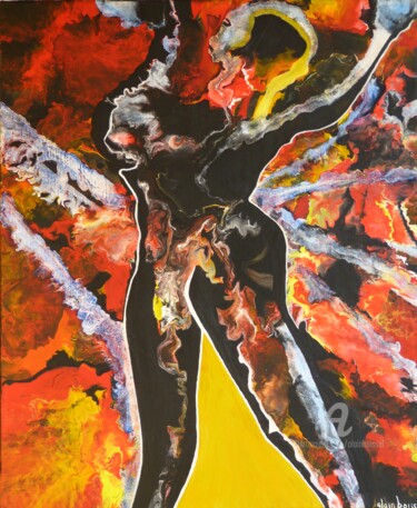 Картина под названием "Sur un pas de danse" - Alain Boissel, Подлинное произведение искусства, Акрил Установлен на Деревянна…