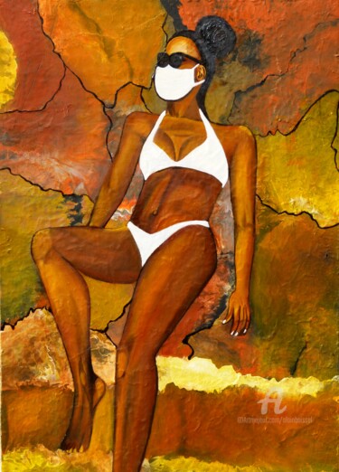 Painting titled "Vivement les vacanc…" by Alain Boissel, Original Artwork, Oil