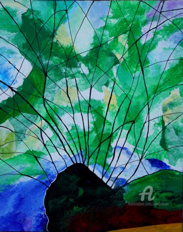 Pintura titulada "Au bord de la riviè…" por Alain Boissel, Obra de arte original, Acrílico Montado en Bastidor de camilla de…