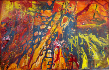 Peinture intitulée "Le champ de bataill…" par Alain Boissel, Œuvre d'art originale, Acrylique