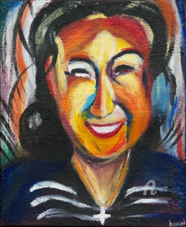 Miky artiste peintre.jpg Peinture intitulée "Miky artiste peintr…" par Alain Boissel, Œuvre d'art originale, Acrylique
