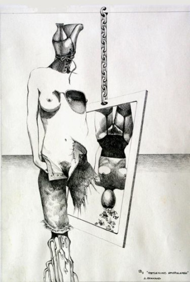 Dessin intitulée "réflexions épistola…" par Alain Bonnand, Œuvre d'art originale