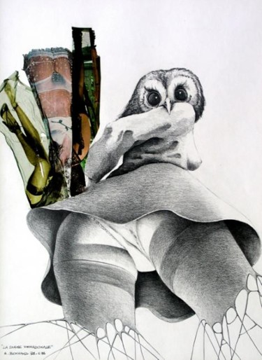Dessin intitulée "la Diane paradoxale" par Alain Bonnand, Œuvre d'art originale