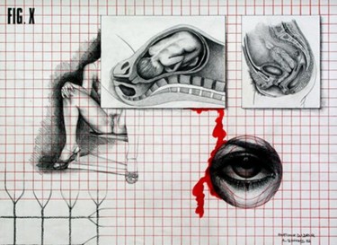 Dessin intitulée "anatomie du désir" par Alain Bonnand, Œuvre d'art originale