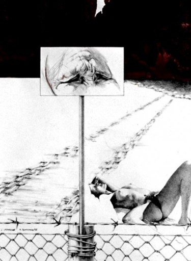 Dessin intitulée "l'impasse" par Alain Bonnand, Œuvre d'art originale