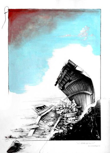Dessin intitulée "les faux départs" par Alain Bonnand, Œuvre d'art originale