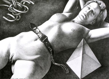 Dessin intitulée "pyramidage" par Alain Bonnand, Œuvre d'art originale