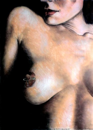 Dessin intitulée "l'accroche-coeur" par Alain Bonnand, Œuvre d'art originale