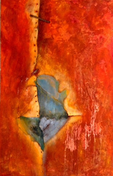 Peinture intitulée "coque éventrée" par Alain Bouillot, Œuvre d'art originale