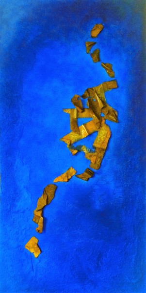 Malerei mit dem Titel "Farendole" von Alain Bouillot, Original-Kunstwerk, Collagen