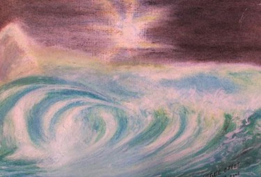 Peinture intitulée "vague effet" par Alain Branche Daunis, Œuvre d'art originale