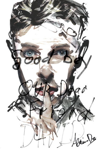 Digitale Kunst getiteld "david Bowie5" door Alainde, Origineel Kunstwerk, Anders