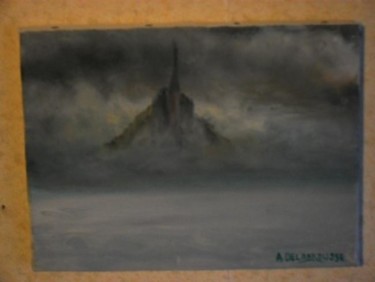 Pittura intitolato "Le mont St Michel d…" da Alain Delabrousse, Opera d'arte originale