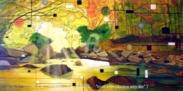 Картина под названием "ARIA SUR LA CURE" - Alain Faure, Подлинное произведение искусства, Акрил Установлен на Деревянная рам…