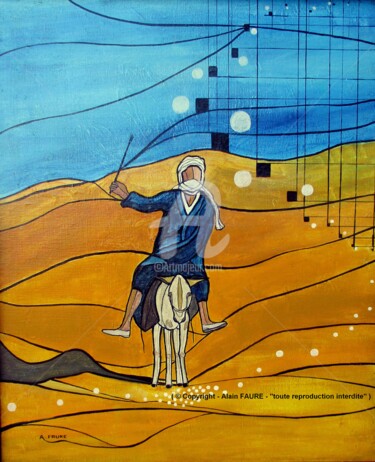 Картина под названием "OBSTINATION" - Alain Faure, Подлинное произведение искусства, Акрил Установлен на Деревянная рама для…