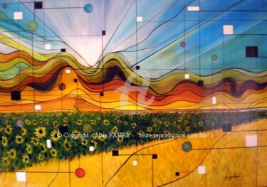 Peinture intitulée "CHANTS DU GRAND SOL…" par Alain Faure, Œuvre d'art originale, Acrylique