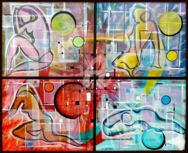 Pintura titulada "REVOLUTION POUR ELLE" por Alain Faure, Obra de arte original, Acrílico Montado en Bastidor de camilla de m…