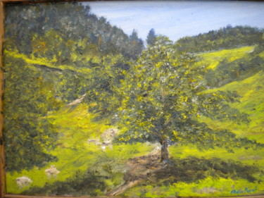 Painting titled "Châtaigniers à GRAN…" by Alain Fayel, Original Artwork, Oil