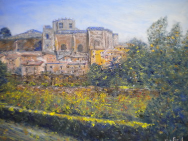 Pintura intitulada "le chateau de Grign…" por Alain Fayel, Obras de arte originais, Óleo