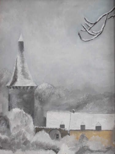 Peinture intitulée "La petite crosette…" par Alain Coulon, Œuvre d'art originale, Huile Monté sur Châssis en bois
