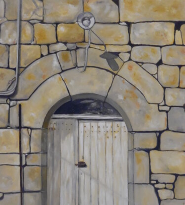 Peinture intitulée "Petite porte à Méllé" par Alain Coulon, Œuvre d'art originale, Huile Monté sur Châssis en bois