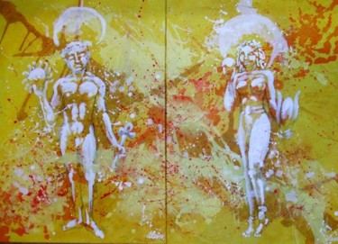 Pintura titulada "dioses paganos" por Alain, Obra de arte original