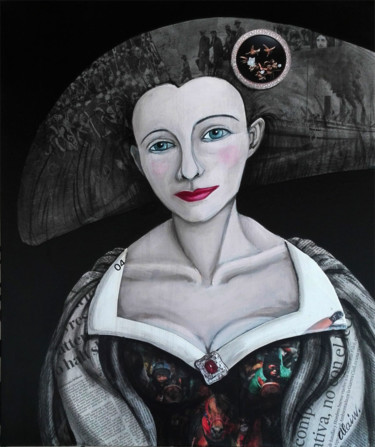 Menina Dulce Pintura titulada "Menina Dulce" por Alain Garcia De Navarrete, Obra de arte original, Acrílico Montado en Bastidor standard