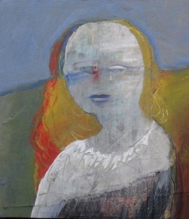 Peinture intitulée "visage" par Alain Gegout, Œuvre d'art originale, Huile