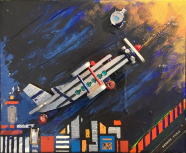 Painting titled "TAKE OFF AT DOWN FO…" by Alain Granger (A.G.R), Original Artwork, Acrylic