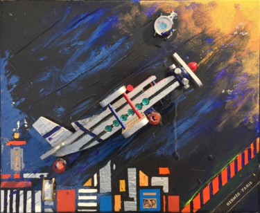 TAKE OFF AT DOWN FOR THE HERMES FLY Peinture intitulée "TAKE OFF AT DOWN FO…" par Alain Granger (A.G.R), Œuvre d'art originale, Acrylique