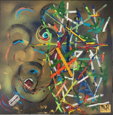 Peinture intitulée "L'OEUIL DESTRUCTEUR…" par Alain Granger (A.G.R), Œuvre d'art originale, Acrylique