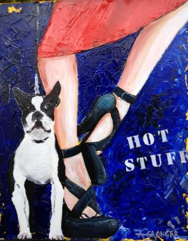 Peinture intitulée "HOT STUFF !!" par Alain Granger (A.G.R), Œuvre d'art originale, Huile